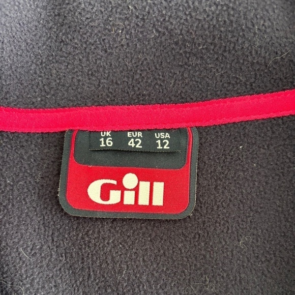 Gill Nottingham England Nautical 1/4 zip pullover fleece size US12 - Picture 10 of 11